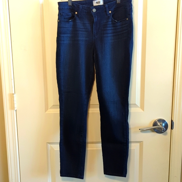 PAIGE Verdugo Ankle Dark Blue Jeans Sz 29 - Picture 3 of 11